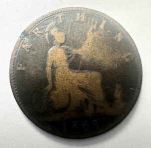 Moneda Regatul Unit - Victoria - Farthing 1868 - Img 2