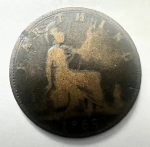 Moneda Regatul Unit - Victoria - Farthing 1868 - Img 2