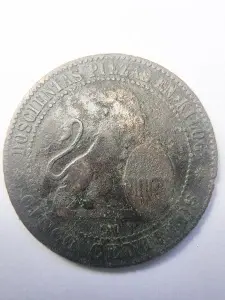 Moneda Spania - Guvern Provizoriu - 5 Centimos 1870 - Img 2
