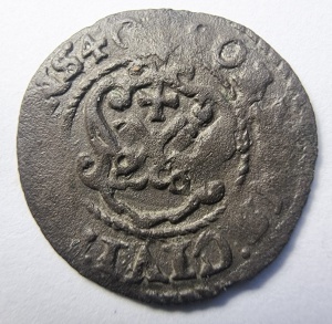 Moneda SUEDIA-LIVONIA . QUEEN CHRISTINA . Solidus 1645-1654 . - Img 2