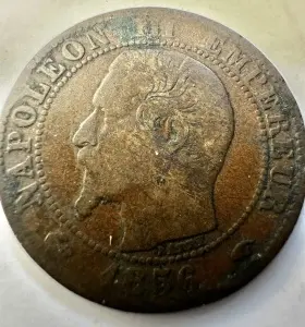 NAPOLEON III - FRANTA - 5 CENTIME 1856