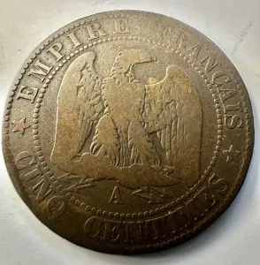 NAPOLEON III - FRANTA - 5 CENTIME 1863 - Img 2