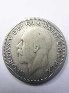 Regatul Unit - George V - 1 Shilling 1929 - Argint 0.500 - Img 2