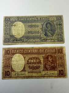 Set Bancnote - Chile - 5/10 Pesos ( 1930-1940 )