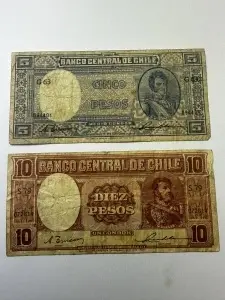 Set Bancnote - Chile - 5/10 Pesos ( 1930-1940 )