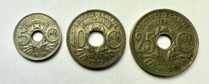 Set Monede Franta - 5/10/25 Centimes 1925-1931