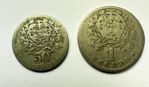 Set Monede Portugalia - 50 Centavos 1931 + 1 Escudo 1931 - Img 2