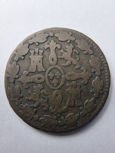 Spania- 8 Maravedis 1833 – Regele Ferdinand VII - Img 2
