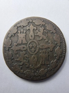 Spania- 8 Maravedis 1833 – Regele Ferdinand VII - Img 2