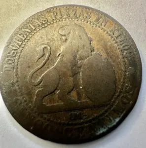 SPANIA - GUVERN PROVIZORIU - 10 CENTIMOS 1870