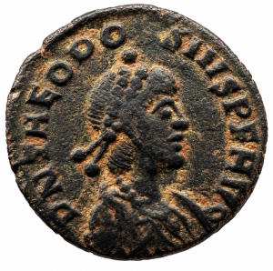 THEODOSIUS I ( 379-395 AD ) - Moneda mica romana