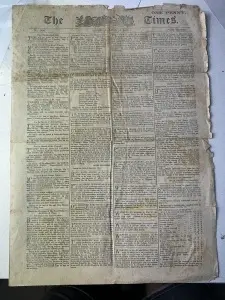 Ziar Istoric - The Times – 16 aprilie 1801, din perioada domniei regelui George III.