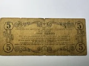 Bancnota - 5 Pesos – Mindanao Emergency Currency Board, Seria 1943 - Filipipine - Img 2