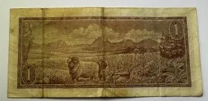 Bancnota - Africa de Sud, 1 Rand (1961–1966) - Img 2