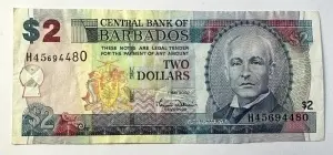 Bancnota Barbados - 2 Dollars - 2007