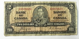 Bancnota Canada - 2 Dollars 1937 - Regele George VI