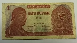 Bancnota - Indonezia - 1 Rupiah 1968