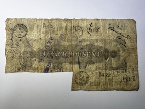 Bancnota Istorica -Darlington Bank, Backhouse & Co. – 5 Lire, 1823 - Img 2