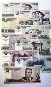 Bancnote Coreea de Nord - Set Complet - Comemorative - 100 de ani de la nasterea lui Kim Il-Sung