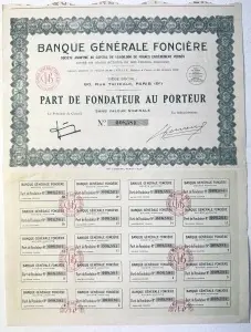 Banque Generale Fonciere - 1928 - Franta