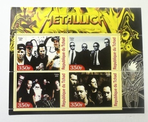 Bloc Filatelic (Colița ) Ciad – Metallica (2003)