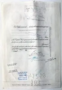 Certificat de acțiuni Pan American World Airways, Inc. - USA - 1958 - Img 2