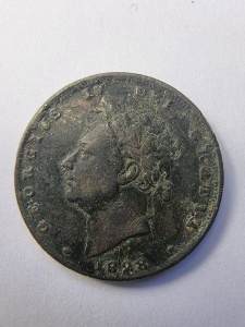 Farthing 1828 - GEORGE IV - Regatul Unit - Img 1