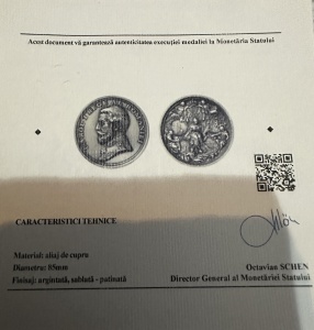 Medalia oficiala , CAROL I REGE AL ROMANIEI - Img 3