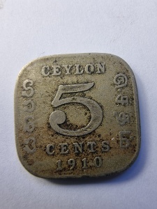 Moneda Coloniala - 5 cents 1910 - CEYLON BRITANIC / Edward VII
