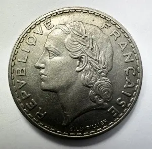 Moneda Franta - 5 Francs 1933 - Img 2