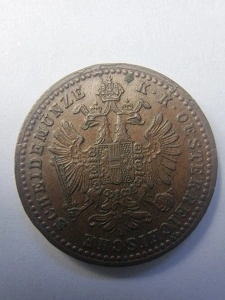 Moneda Imperiul Austriac - Franz Joseph I - 1 Kreuzer 1860