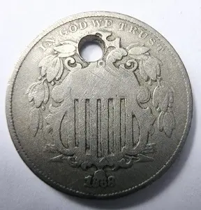 Moneda USA - 5 Cents – Shield 1868 ( gaurita )