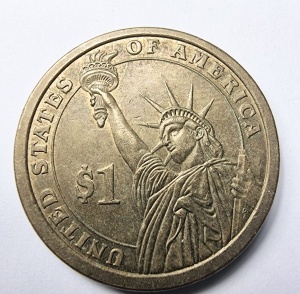 Moneda USA - Comemorativa - 1 Dolar – Franklin Pierce (2009)