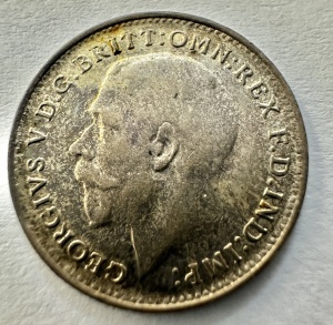 REGATUL UNIT - GEORGE V - 3 PENCE 1917 - ARGINT 0.925