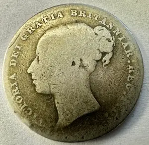 REGATUL UNIT - VICTORIA - ONE SHILLING 1886 ( ARGINT .925 )