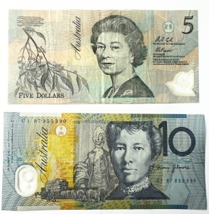 Set Bancnote Australia - 5/10 Dollars ( 1992-1993 )