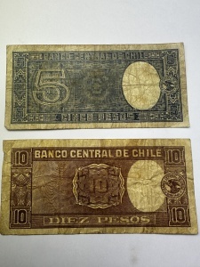 Set Bancnote - Chile - 5/10 Pesos ( 1930-1940 ) - Img 2