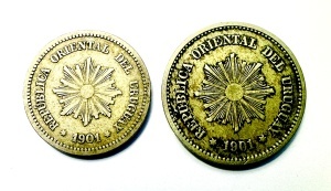Set Monede Uruguay - 2+5 Centesimos 1901