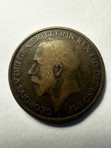 Tablou elegant cu monedă originală George V (1910–1936) - Img 2