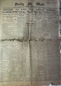 Ziar Istoric - Anglia - Daily Mail – 6 mai 1926, ediție din perioada Marii Greve Generale din Marea Britanie (General Strike, 1926).