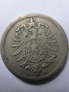 5 Pfennig 1875 – Deutsches Reich ( Imperiul German ) – Împărat Wilhelm I - Img 2