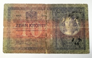 Bancnota Austro-Ungaria cu stampila “ Romania “ - 10 Korona - Img 2