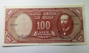 Bancnota - Chile – 100 Pesos (10 Céntimos de Escudo)