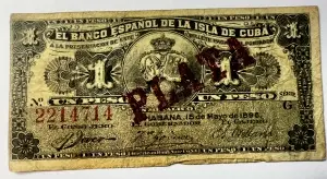 CUBA - COLONIE SPANIOLA - 1 PESO 1896 - Img 2
