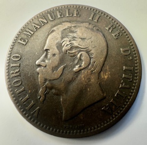 ITALIA - VITTORIO EMANUELE II - 10 CENTESIMI 1866