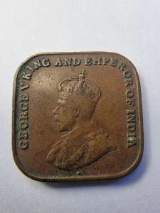 Moneda Coloniala - 1 Cent – Straits Settlements – 1920 - George V. - Img 2