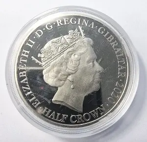 Monedă comemorativă Gibraltar 2020 – Sir Winston Churchill – Half Crown - Img 2