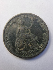 Moneda Farthing 1828 - GEORGE IV - Regatul Unit - Img 2