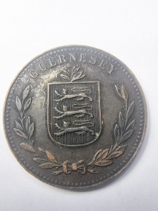 Moneda Guernesey - 8 Doubles 1920 - Img 2