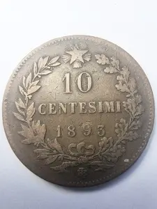 Moneda Italia - Umberto I - 10 Centesimi 1895 - Img 2
